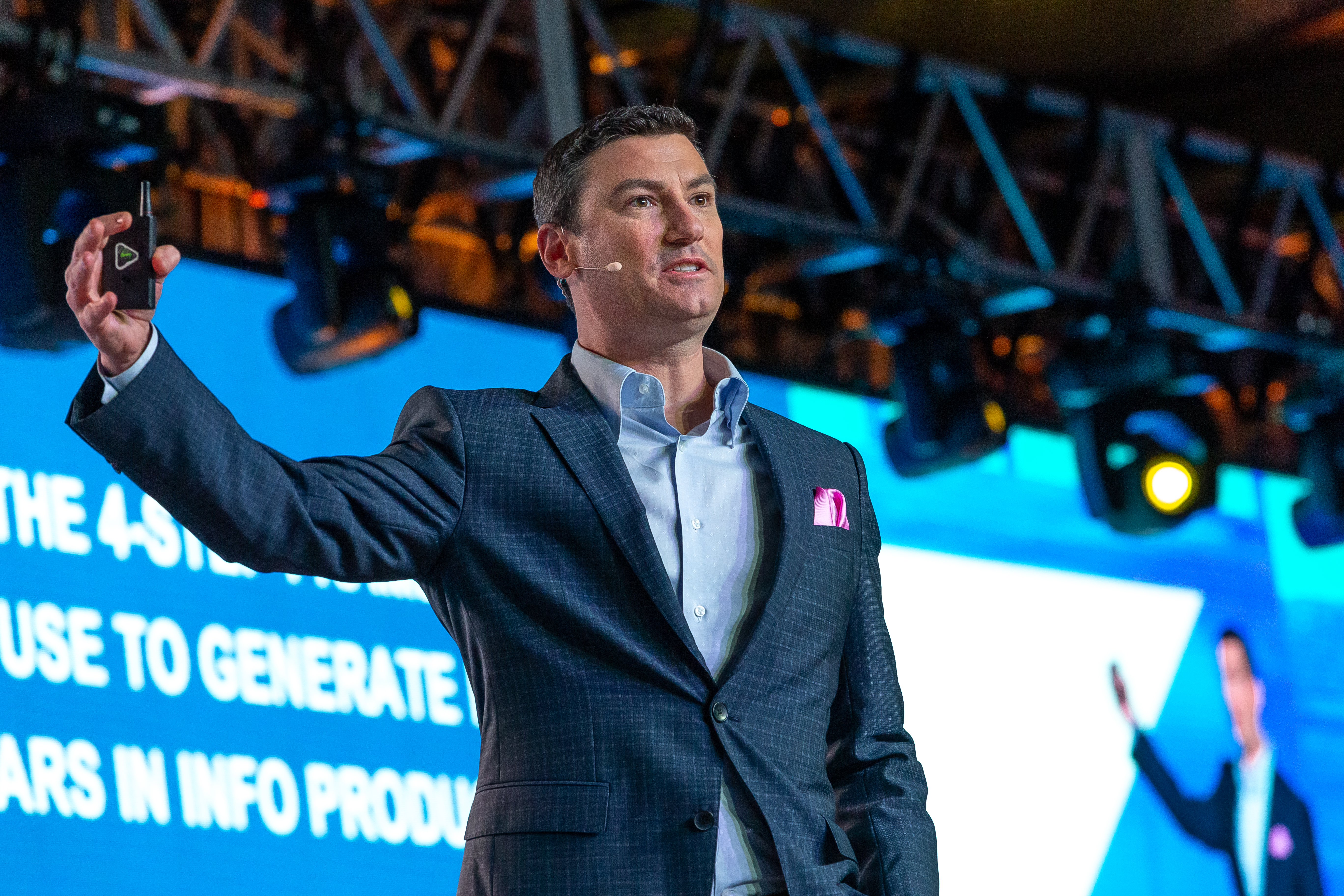 Russ Henneberry delivering a keynote presentation